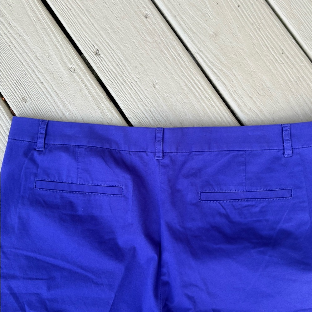NWOT J. CREW Women's Purple High-Rise Bermuda Shorts, Size: 14. - Picture 4 of 6